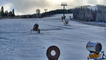 Widok z kamery na Hali Skrzyczeńskiej