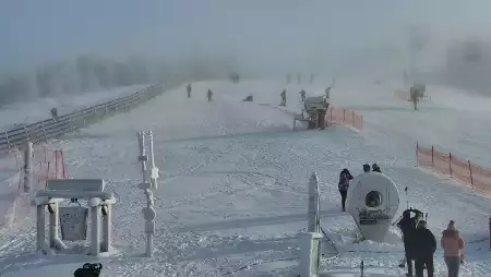 Widok z kamery na Hali Skrzyczeńskiej