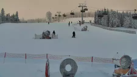 Widok z kamery na Hali Skrzyczeńskiej
