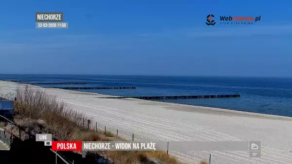 Widoki z kamer na 50 najpiękniejszych plaż w Polsce.