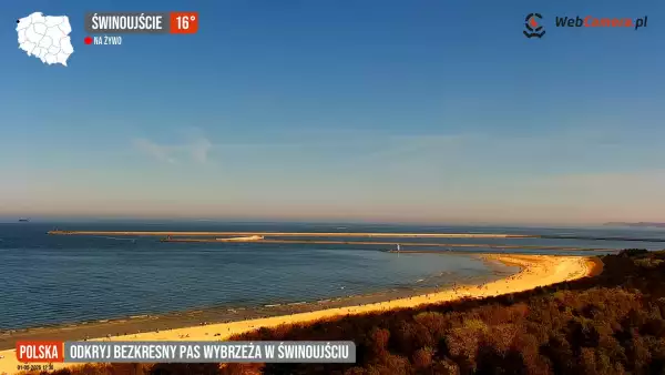 Widoki z kamer na 50 najpiękniejszych plaż w Polsce.