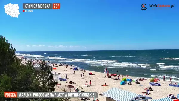 Widoki z kamer na 50 najpiękniejszych plaż w Polsce.
