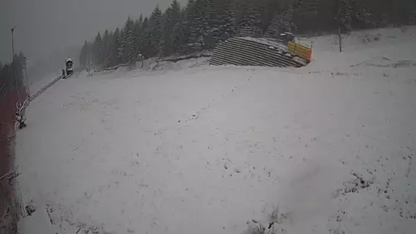 Widok z kamer na trasy narciarskie Beskid Sport Arena w Szczyrku