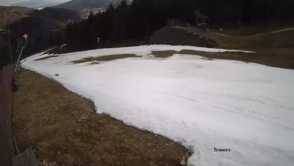 Widok z kamer na trasy narciarskie Beskid Sport Arena w Szczyrku