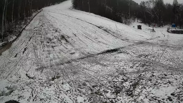 Biała Góra stok w Justynówce widok z kamery na orczyk NOWOŚĆ