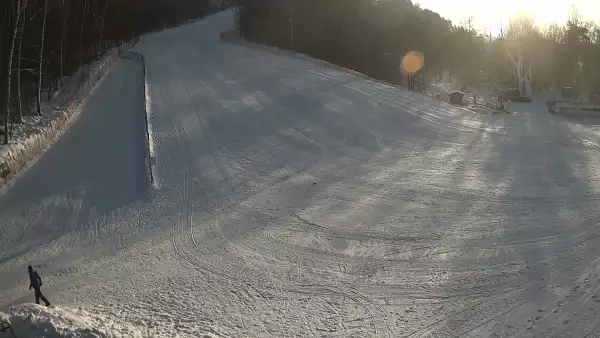 Biała Góra stok w Justynówce widok z kamery na orczyk NOWOŚĆ