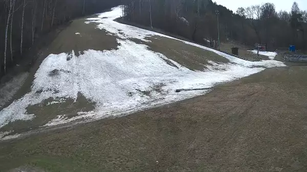 Biała Góra stok w Justynówce widok z kamery na orczyk NOWOŚĆ