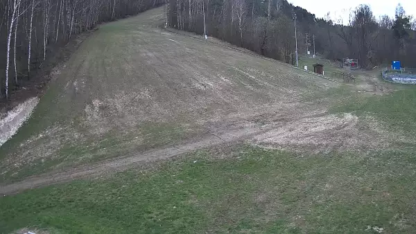 Biała Góra stok w Justynówce widok z kamery na orczyk NOWOŚĆ