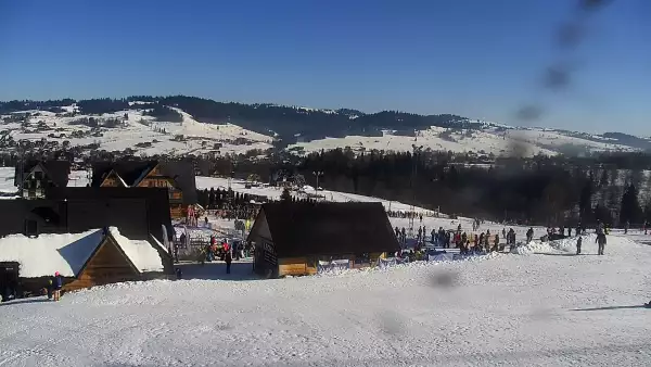 Widok z Kamery na stok KANIÓWKA w Białce Tatrzańskiej