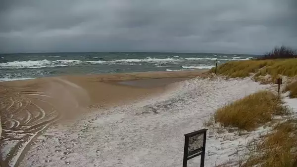 Widok z Kamery na plażę w Bobolinie