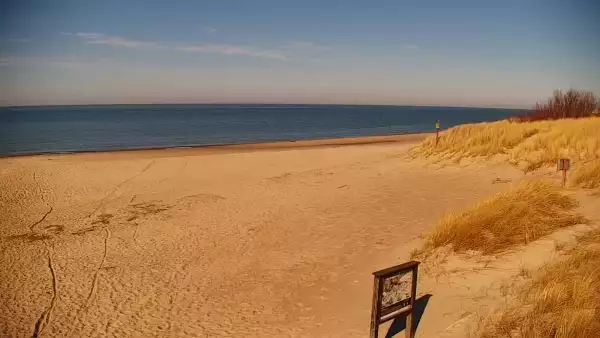 Widok z Kamery na plażę w Bobolinie