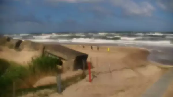 Widok z Kamery na plażę w Bobolinie