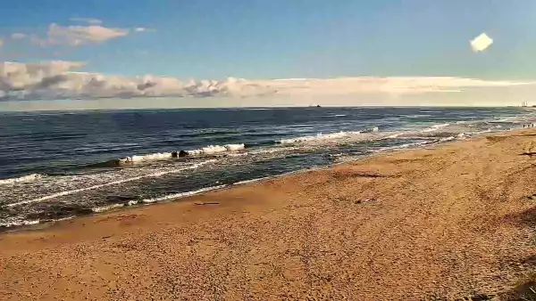 Widok na plażę w Chłapowie