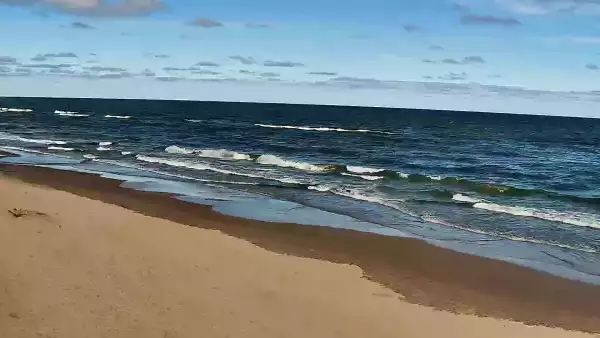 Widok na plażę w Chłapowie