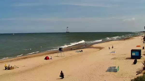 Widok na plażę w Chłapowie
