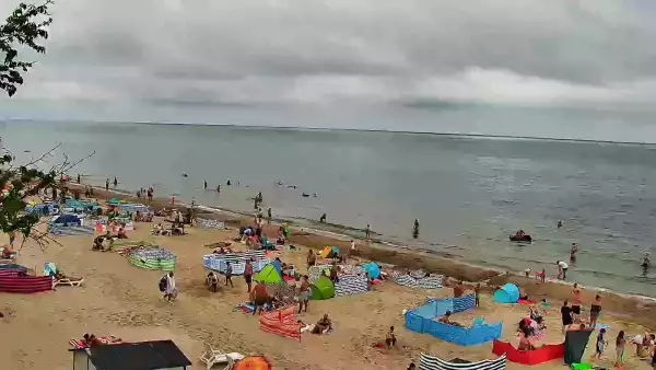 Widok na plażę w Chłapowie