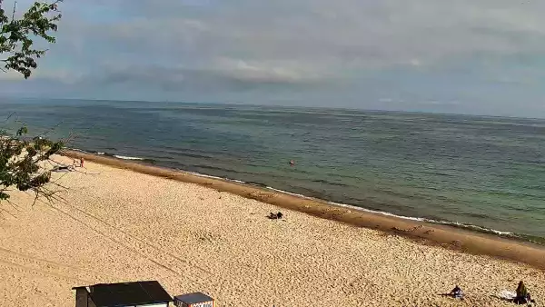 Widok na plażę w Chłapowie