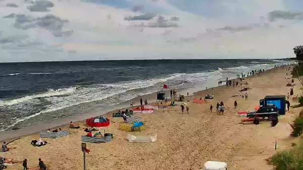 Widok na plażę w Chłapowie