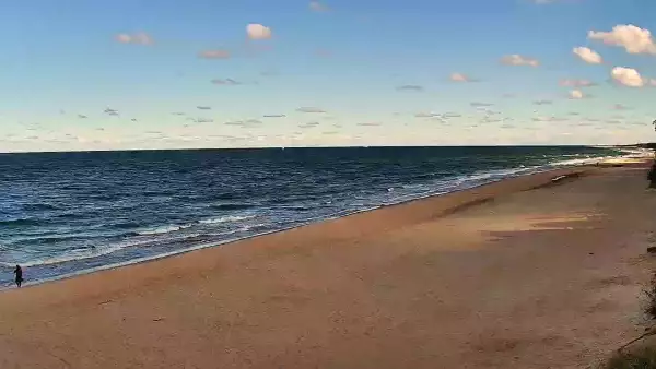 Widok na plażę w Chłapowie