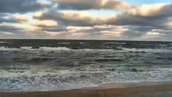 Widok na plażę w Chłapowie