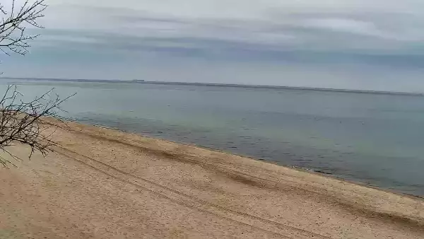 Widok na plażę w Chłapowie