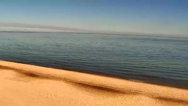 Widok na plażę w Chłapowie