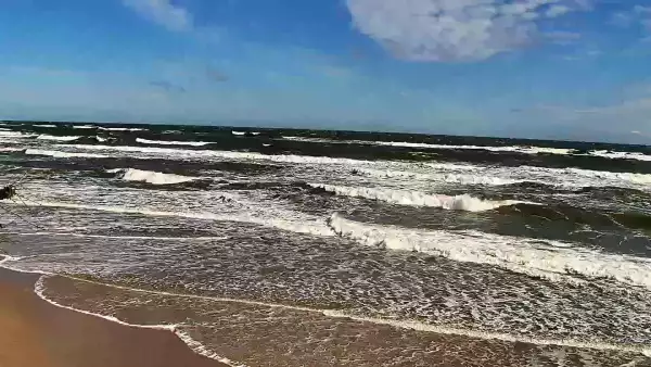Widok na plażę w Chłapowie