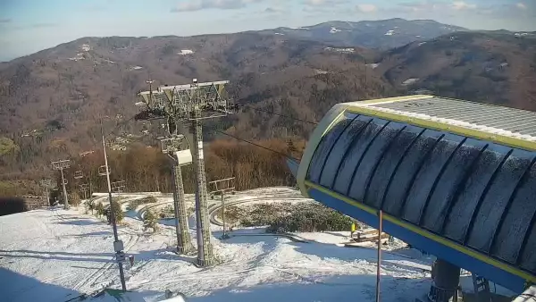 Widok z Kamery na stację narciarską CZANTORIA