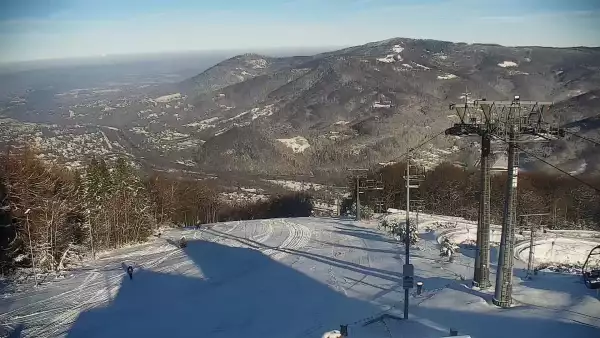 Widok z Kamery na stację narciarską CZANTORIA