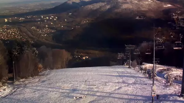 Ustroń - widok na stok Czantoria