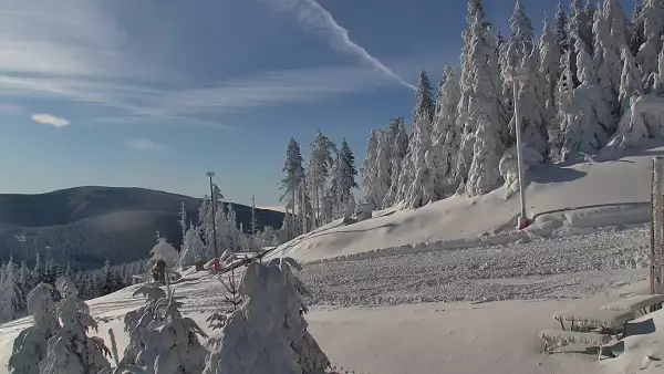 Czarna Góra - kamera luxtorpeda widok z górnej stacji