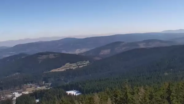 Czarna Góra - kamera luxtorpeda widok z górnej stacji