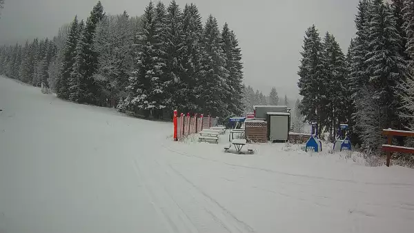 Widok na dolny odcinek trasy w Czarnej Górze