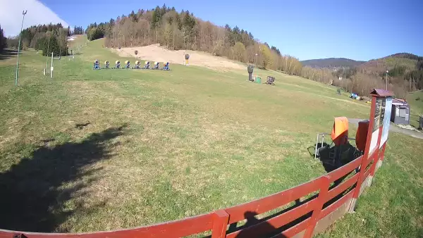 Kamera prezentuje obraz na stok Czarnów ski