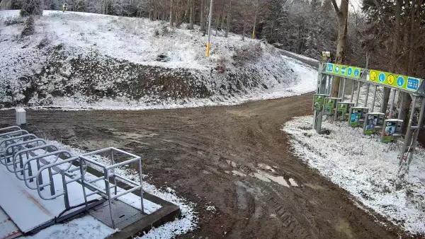 Czarny Groń - widok na stok pośredni