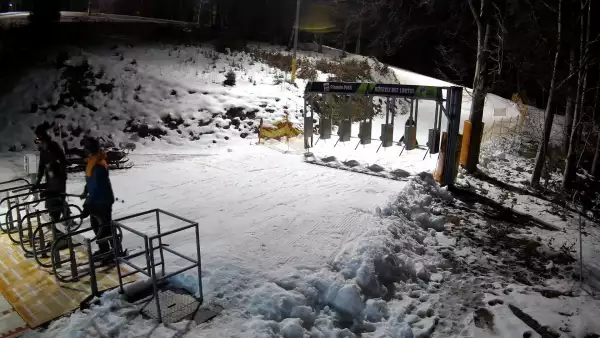 Czarny Groń - widok na stok pośredni