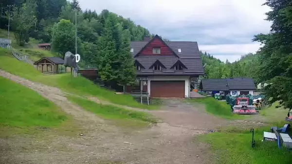Kamera na żywo na stok Czarny- Groń w Rzykach.