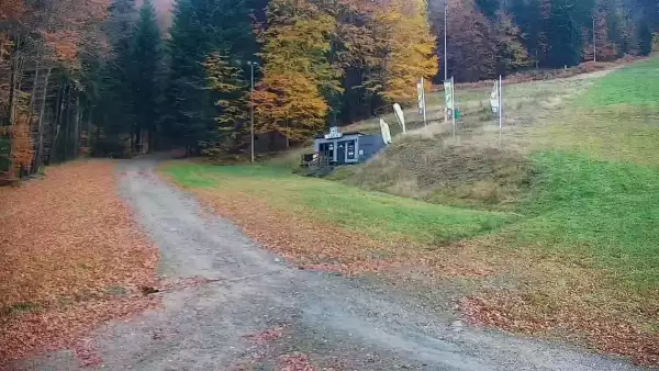 Kamera na żywo na stok Czarny- Groń w Rzykach.