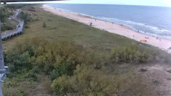Widok z Kamery na plażę w Darłowie