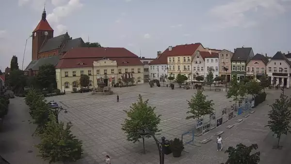 Kamera w Darłowie skierowana na Plac Kościuszki.
