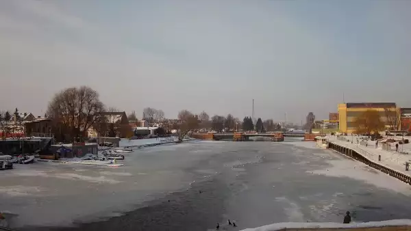 Widok na rzeke Elbląg i Bulwar Zygmunta Augusta