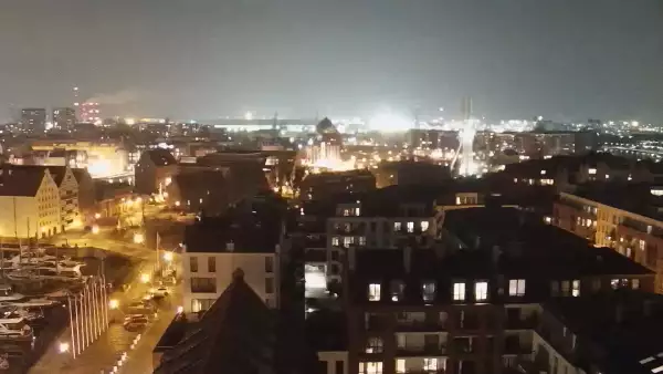 Gdańsk - widok z kamery na Starówkę od strony Motławy