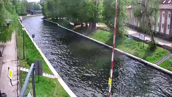 Widok na żywo na most obrotowy w Giżycku