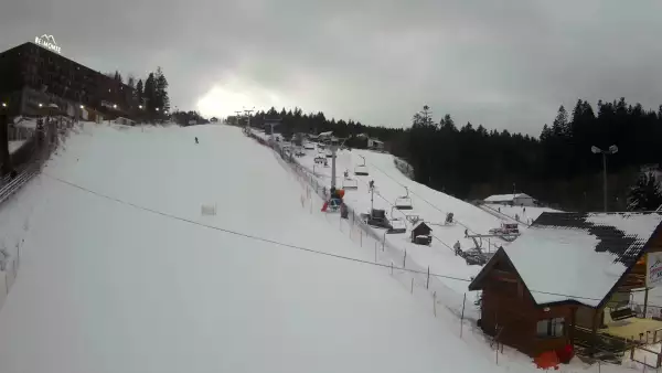 Widok z Kamery na stok w centrum Krynicy - NOWOŚĆ