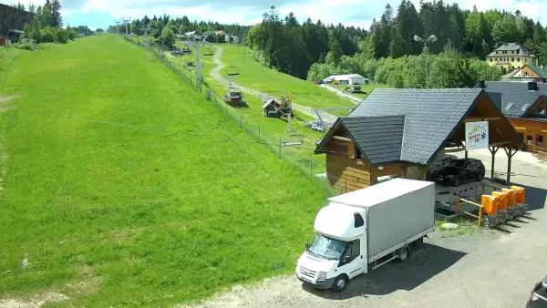 Widok z Kamery na stok w centrum Krynicy - NOWOŚĆ