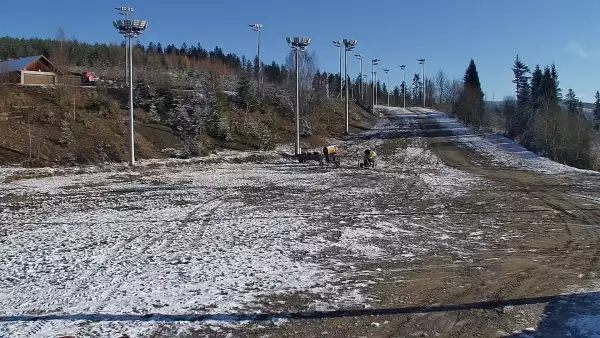 Widok na Trasy Biegowe w Istebnej Kubalonce - oglądaj zimą