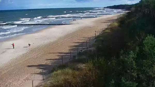 Kamera w Jarosławcu z widokiem na plażę