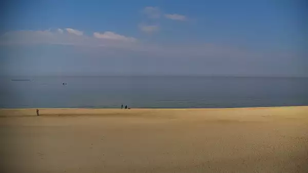 Widok z Kamery na plażę z kurortu Jastrzębia Góra