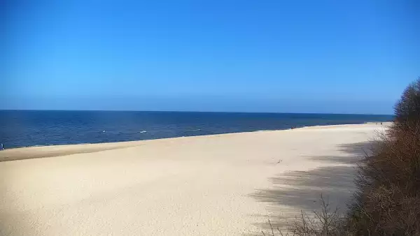 Widok z Kamery na plażę z kurortu Jastrzębia Góra