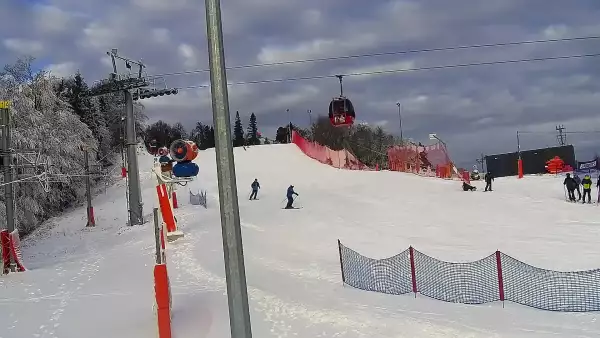 Kamera z widokiem na trasy nr 1 na Jaworzynie Krynickiej.